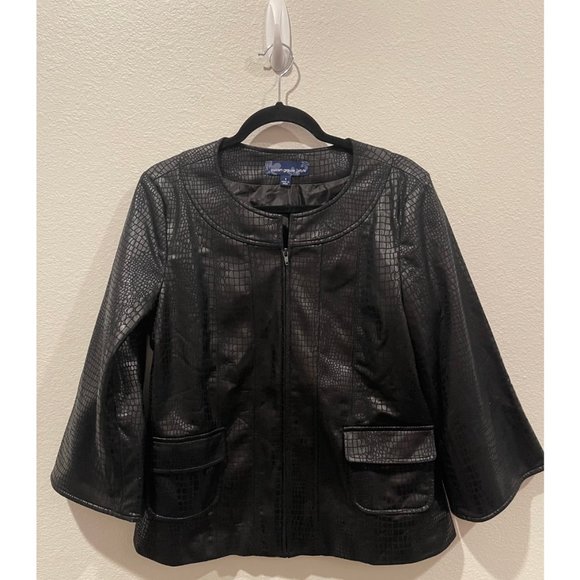 SUSAN GRAVER Black Faux Jacket - Picture 1 of 4